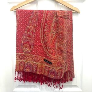 NEW Red Paisley Scarf